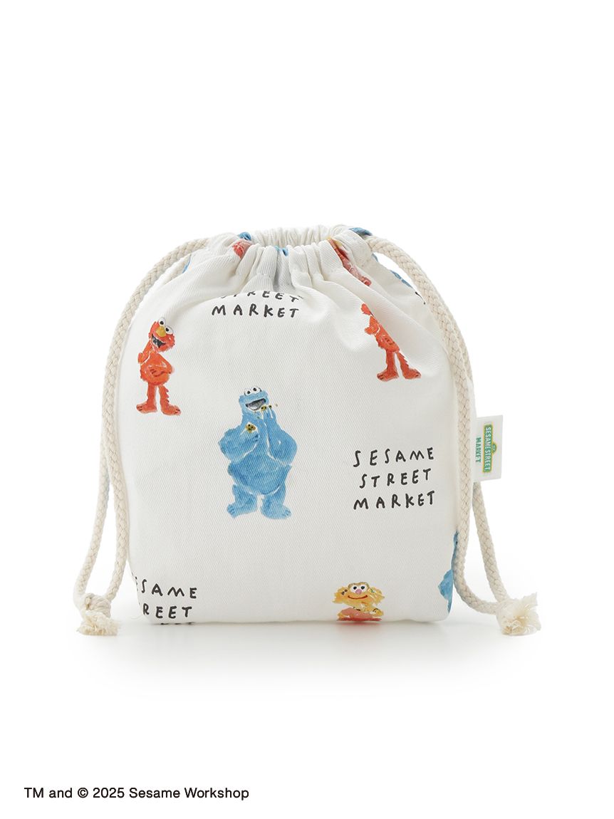 ヒラノトシユキ】フレンズ柄巾着S(ポーチ)｜SESAME STREET MARKET