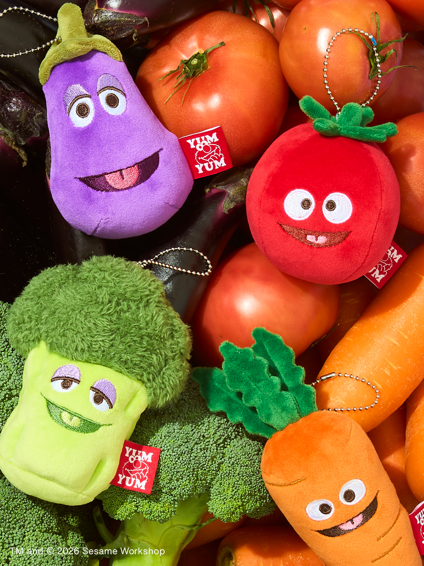 ぬいぐるみミニポーチ（VEGETABLES）(ポーチ)｜SESAME STREET MARKET