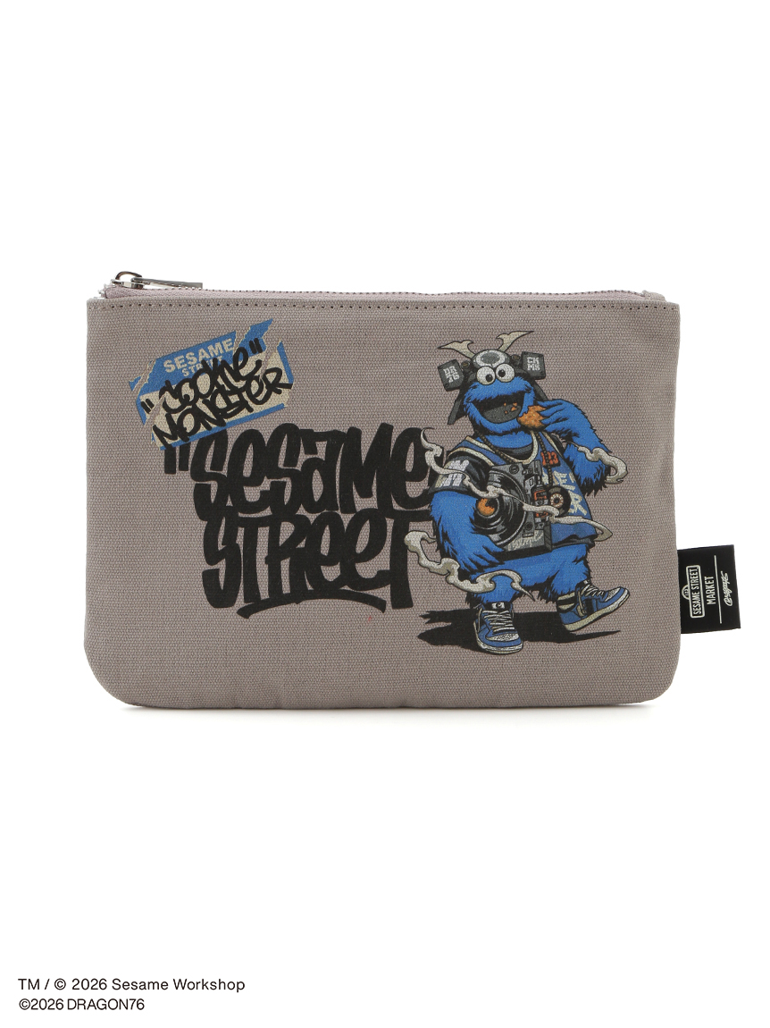 SESAME STREET MARKET×Dragon76】キャンバスフラットポーチ(ポーチ