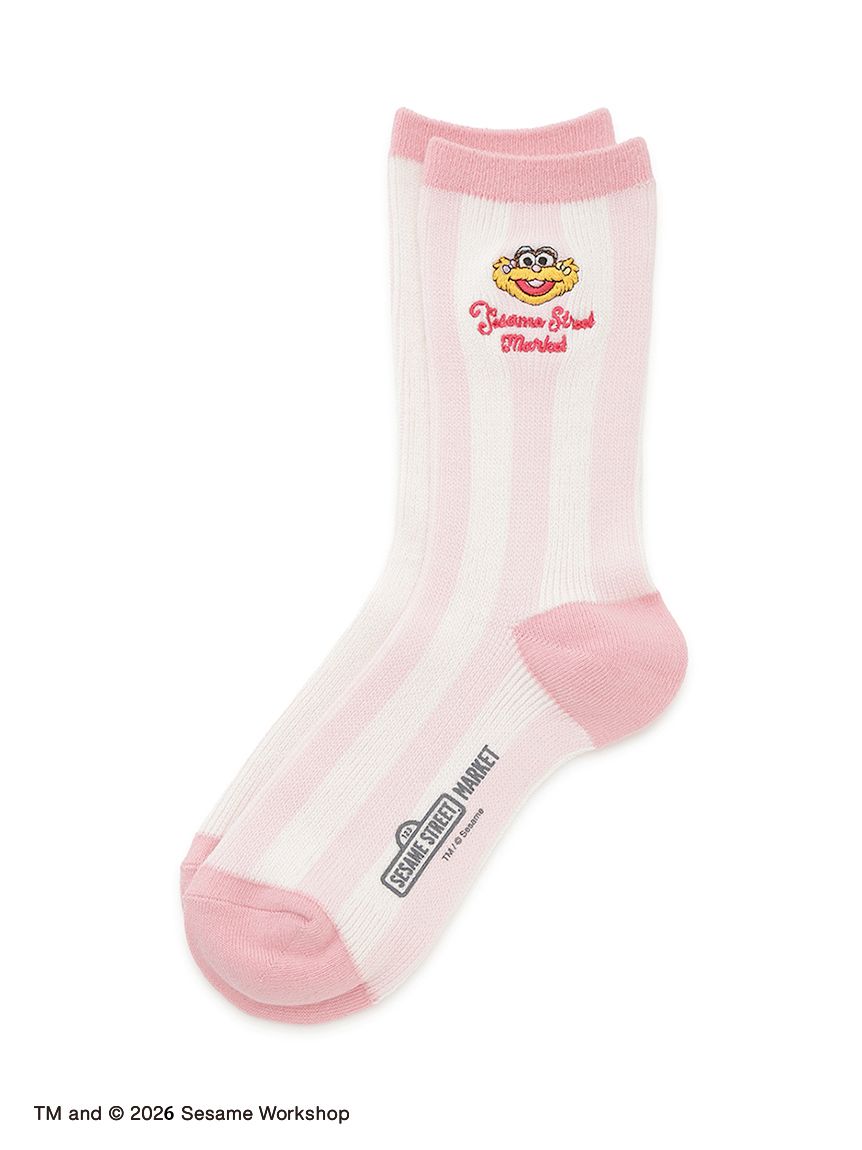 BIG HUGS,BIG HEARTS】ストライプ柄刺繍ソックス(インナー・靴下