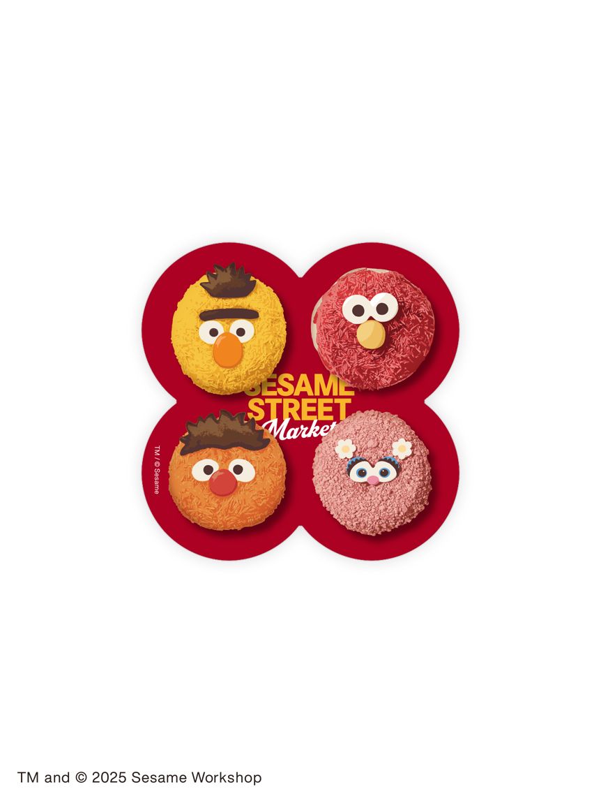 コメ必須★セサミストリート クリスマス 立体 リース型 フィギュア 壁掛け可 SESAME STREET/セサミストリート・ぬいぐるみとPVCフィギュアを