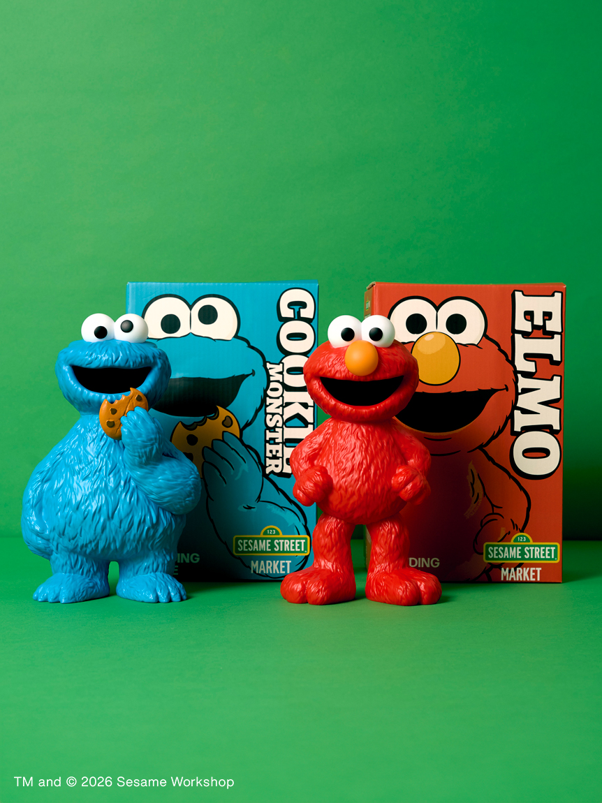 セサミストリート エルモ クッキーモンスター 2体セット フィギュア UDF SESAME STREET COOKIE MONSTER(その他)｜SESAME STREET MARKET