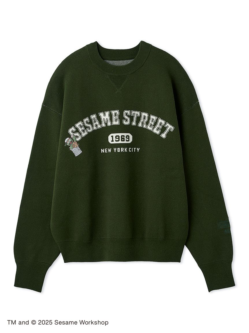 SESAME STREET MONSTERS】【UNISEX】カレッジロゴ ジャガード