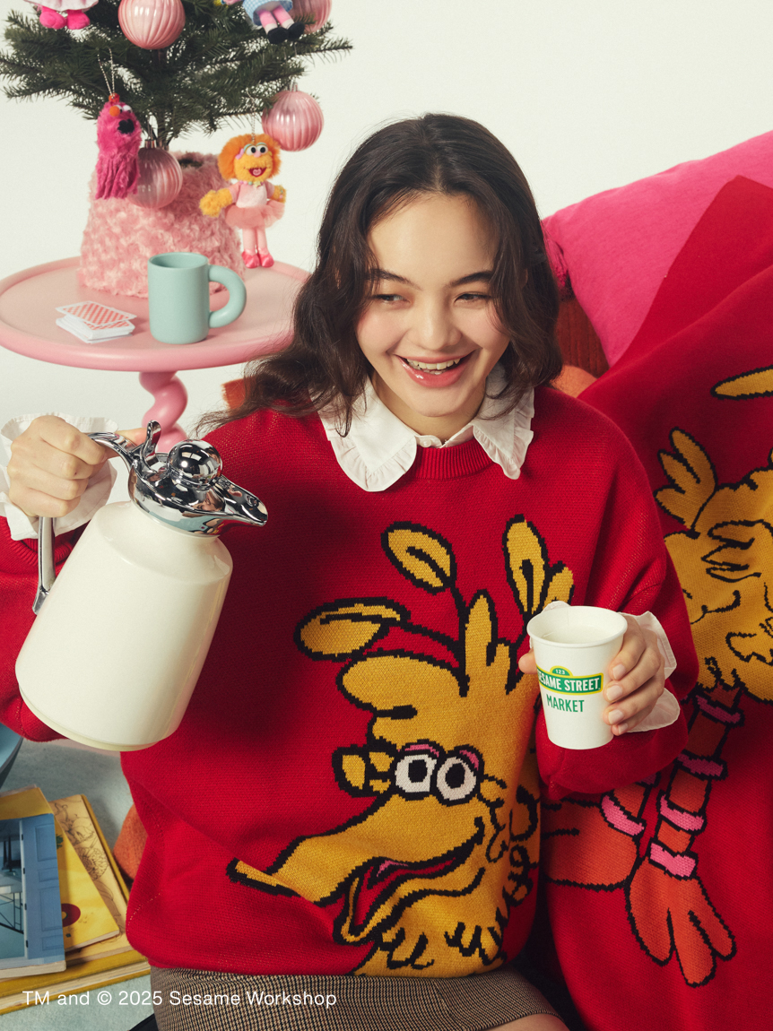 OUR KIND OF HOLIDAY】ニットプルオーバー(トップス)｜SESAME STREET