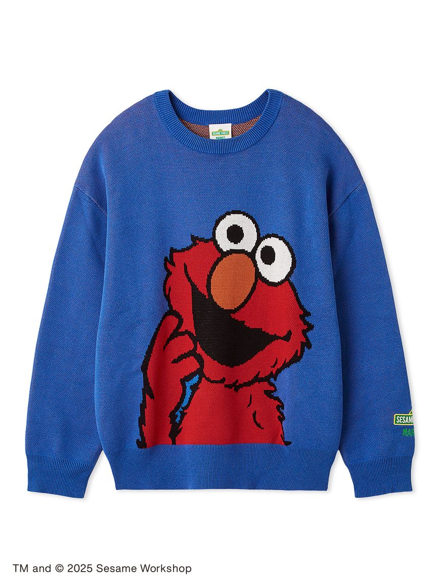 新品　PING L 半袖総柄ニットセットアップ　カラフル　ネイビー OUR KIND OF HOLIDAY】ニットプルオーバー(トップス)｜SESAME STREET