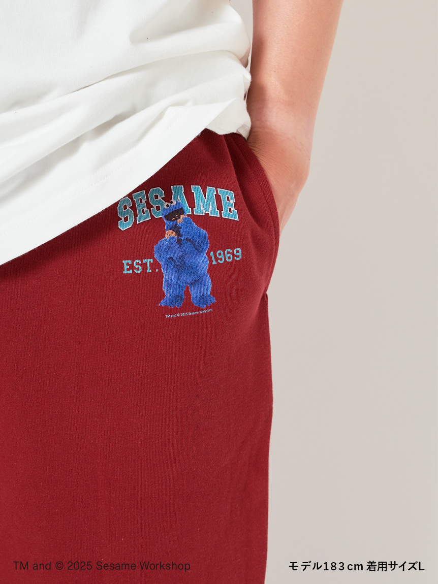 UNISEX】カレッジロゴ 裏毛ロングパンツ(ボトムス)｜SESAME STREET