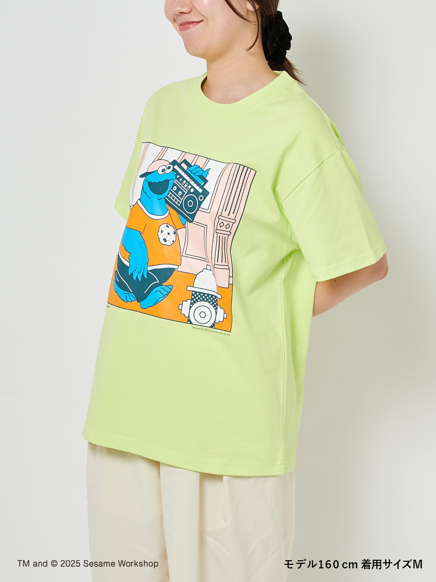 tシャツ 「UNISEX」クッキーモンスター　アートTシャツ（RADIO） レディース メンズ UNISEX】クッキーモンスター アートTシャツ（RADIO）(トップス