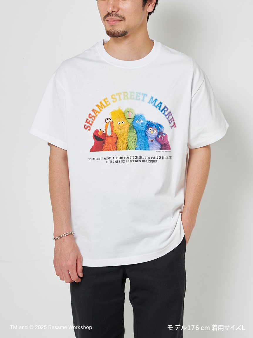 UNISEX】キャラクターアートTシャツ（RAINBOW）(トップス)｜SESAME