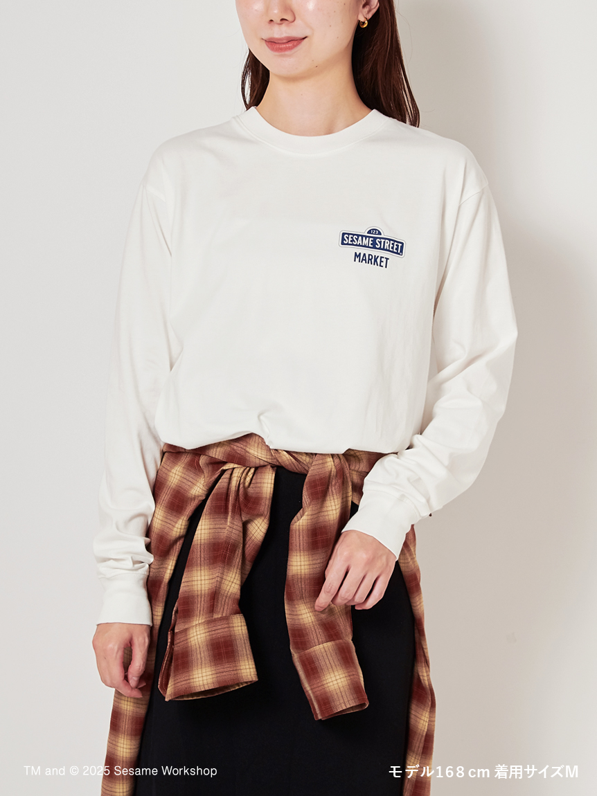CAFE SWEETS】【UNISEX】ロングTシャツ（DONUT）(トップス)｜SESAME