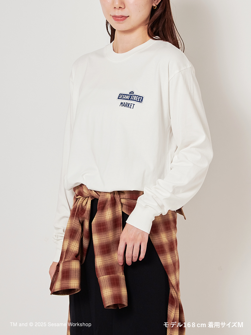 CAFE SWEETS】【UNISEX】ロングTシャツ（DONUT）(トップス)｜SESAME