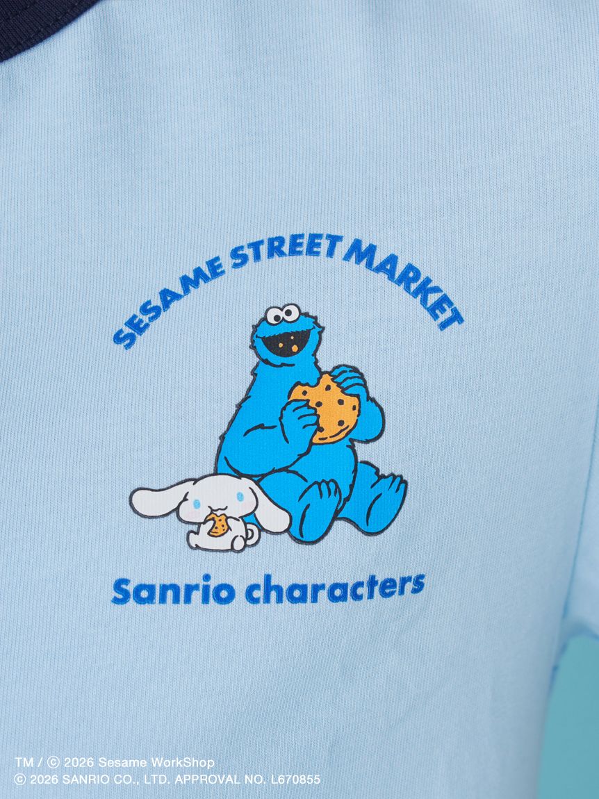 SESAME STREET MARKET×サンリオキャラクターズ】クロップドTシャツ