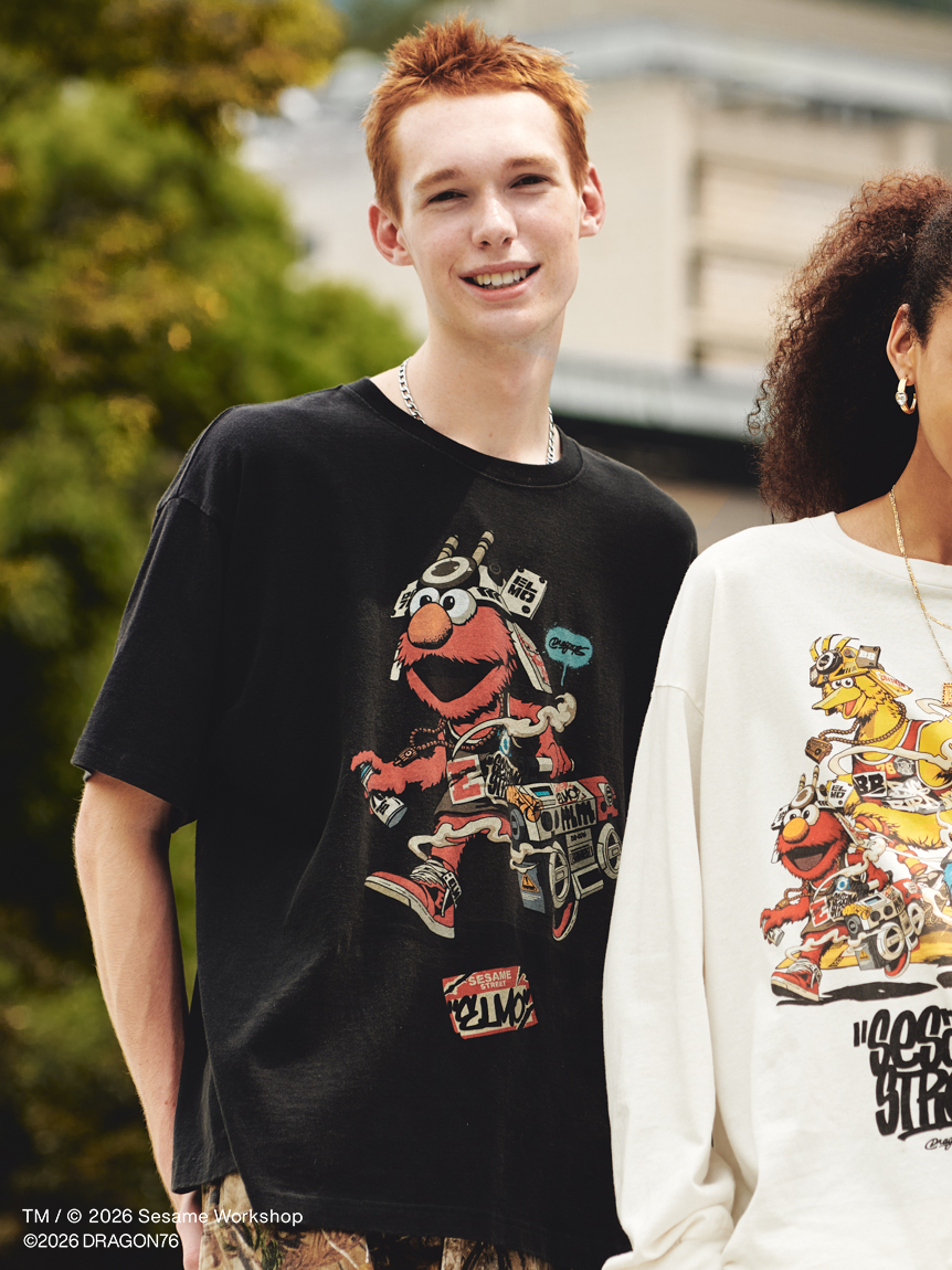 UNISEX】【SESAME STREET MARKET×Dragon76】グラフィックTシャツ