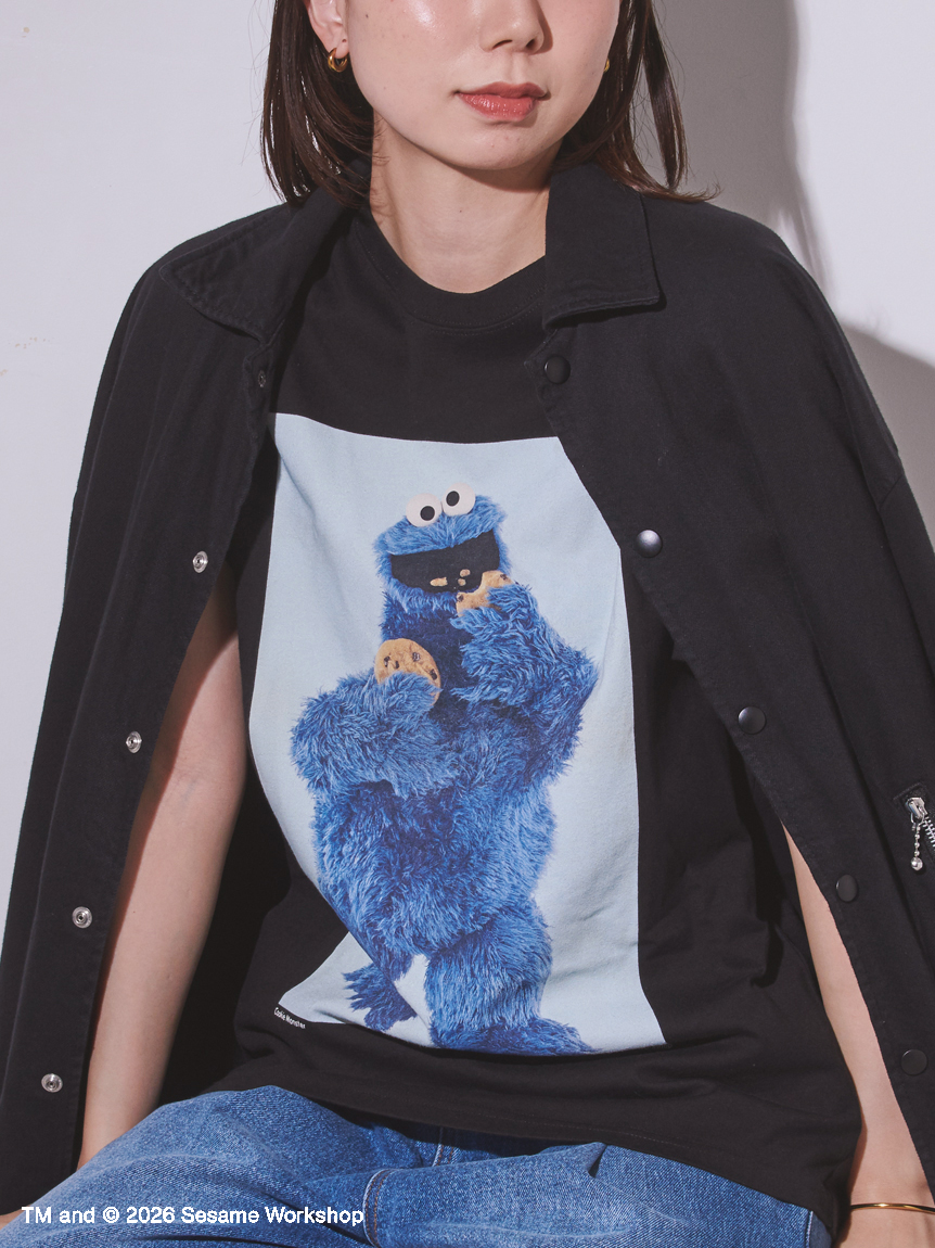 SESAME STREETフォトアートTシャツ（BLU-S）　Sサイズ UNISEX】フォトアートTシャツ(トップス)｜SESAME STREET MARKET/公式