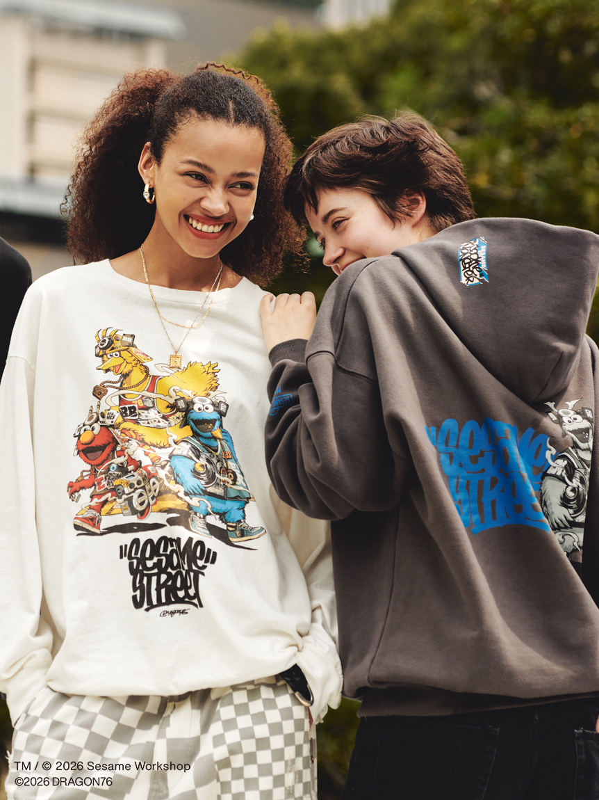 UNISEX】【SESAME STREET MARKET×Dragon76】グラフィックロング