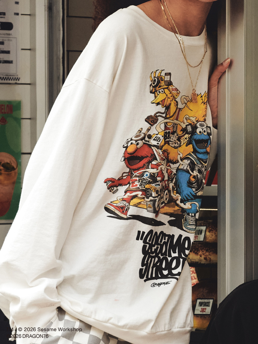 UNISEX】【SESAME STREET MARKET×Dragon76】グラフィックロング