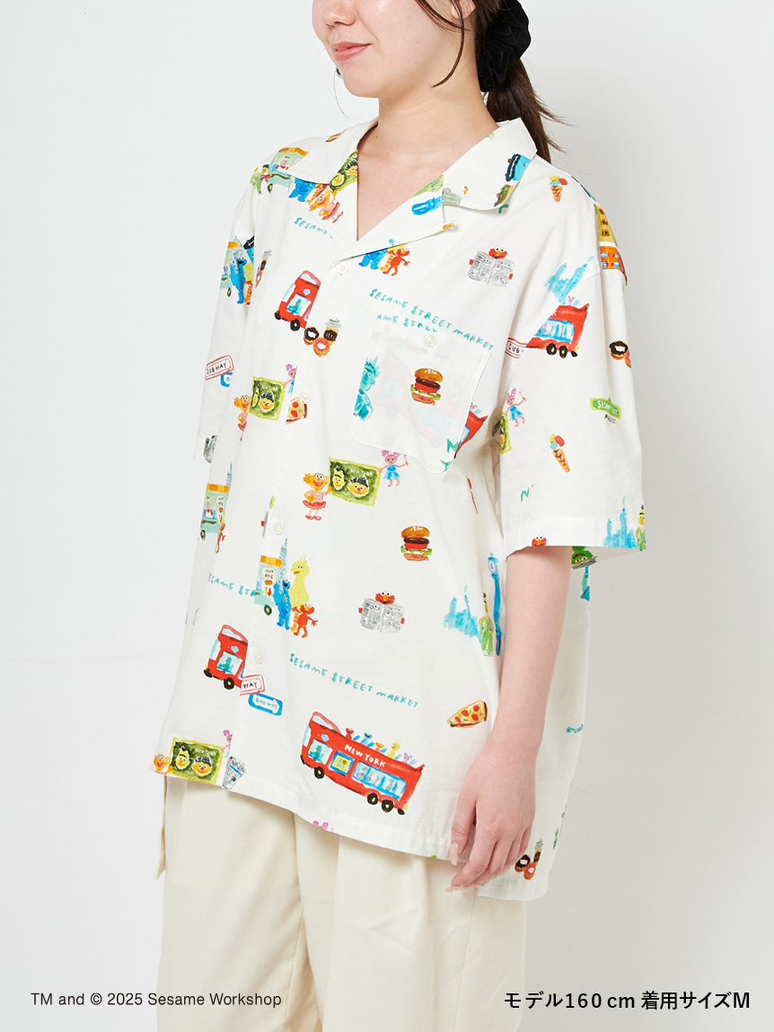 ブラウス シャツ 「ヒラノトシユキ」「UNISEX」総柄アロハシャツ レディース メンズ ヒラノトシユキ】【UNISEX】総柄アロハシャツ（シャツ/ブラウス