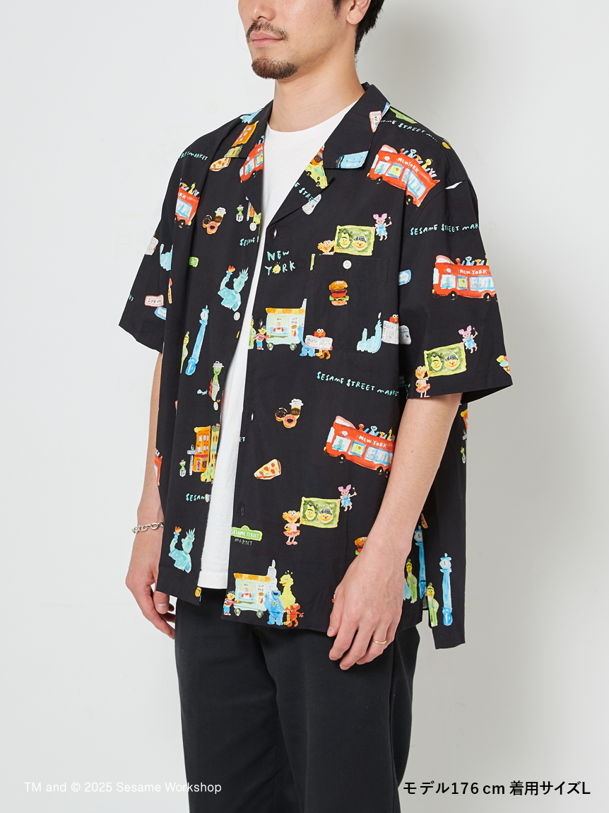 sahara サハラ トップス シャツ 長袖 半袖 2way 総柄 転写 アート sahara（サハラ）の「Lace Over Shirt（シャツ/ブラウス）」 - WEAR