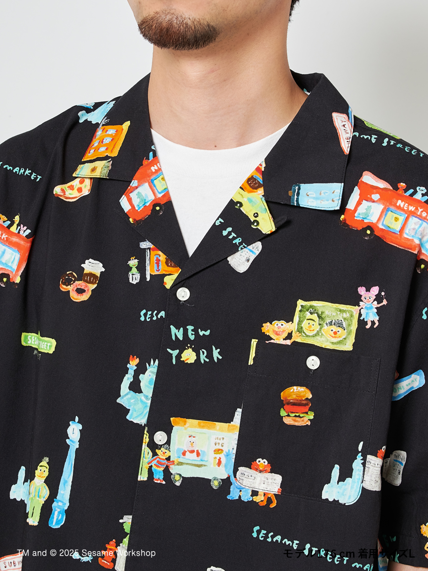 SEQUEL SHORT SLEEVE SHIRT アロハシャツ　藤原ヒロシ SizeMAX】Kansai 接触冷感 リーフ柄プリントアロハシャツ【AOKI