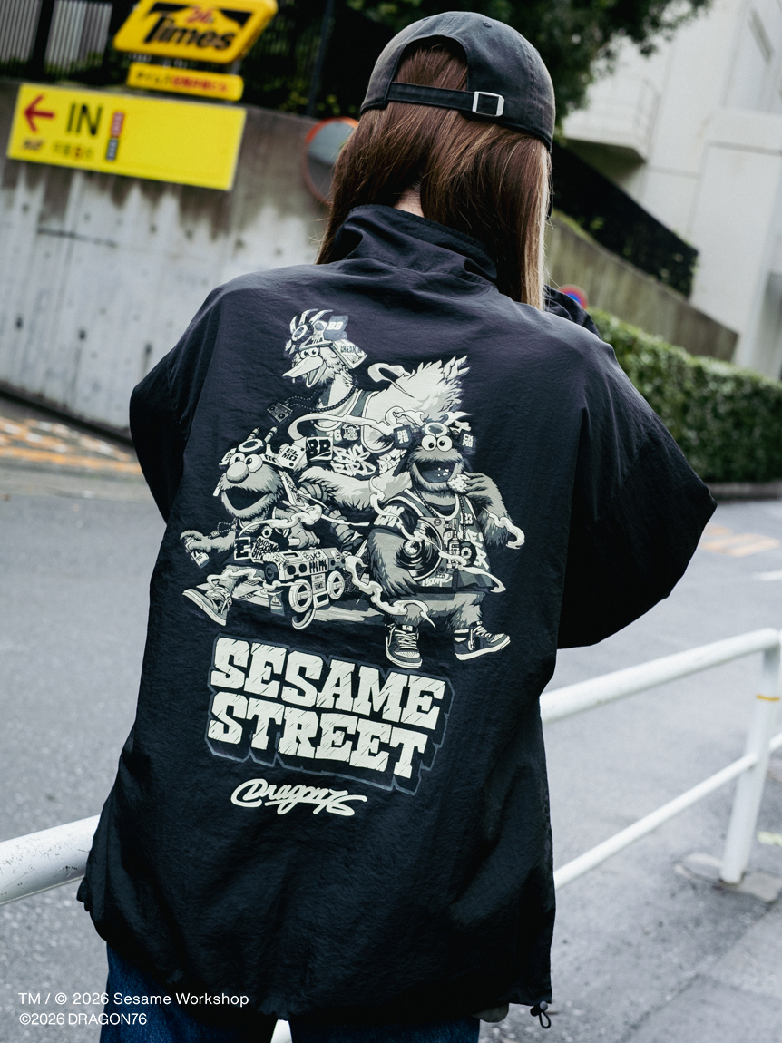 UNISEX】【SESAME STREET MARKET×Dragon76】ZIPアップブルゾン