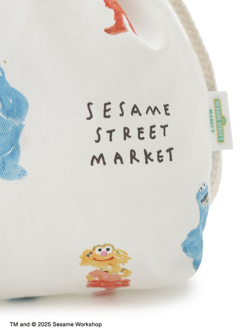 ヒラノトシユキ】フレンズ柄巾着S(ポーチ)｜SESAME STREET MARKET