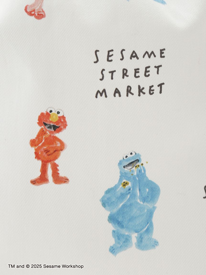 ヒラノトシユキ】フレンズ柄巾着L(ポーチ)｜SESAME STREET MARKET
