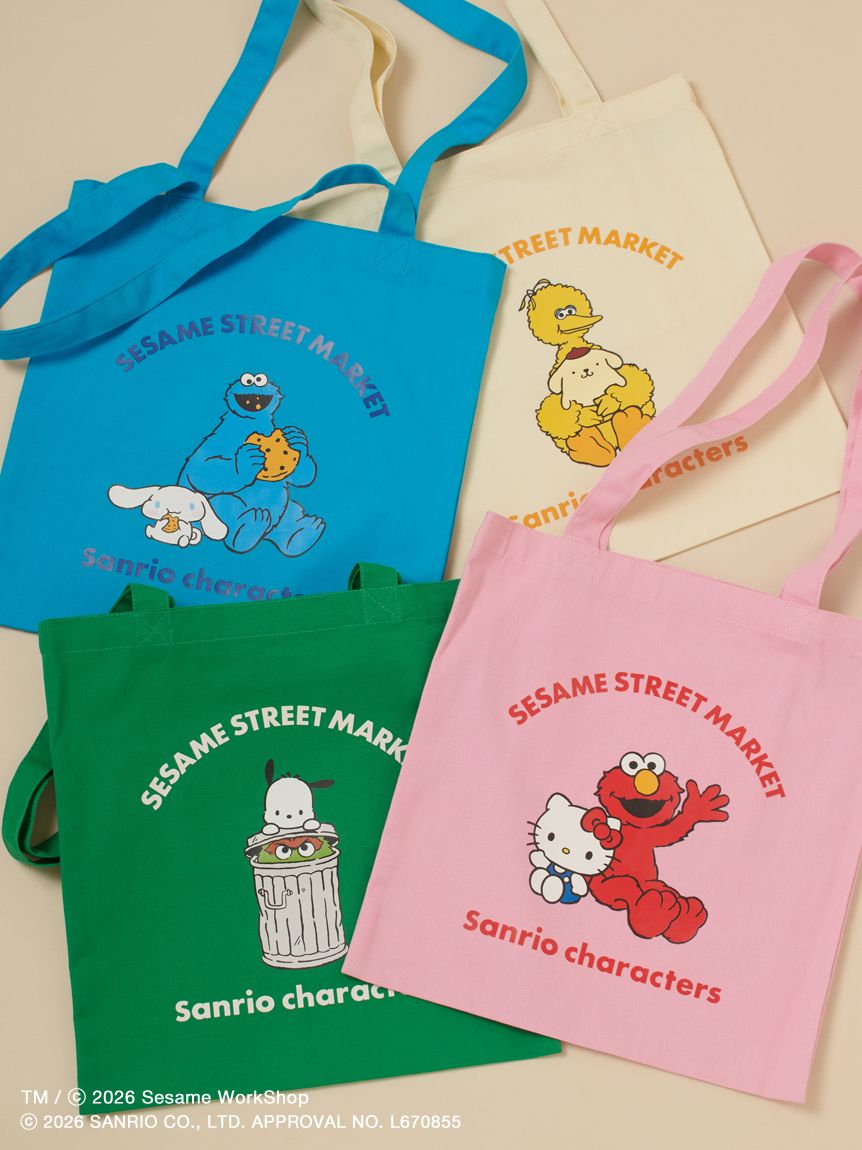SESAME STREET MARKET×サンリオキャラクターズ】トートバッグ(バッグ