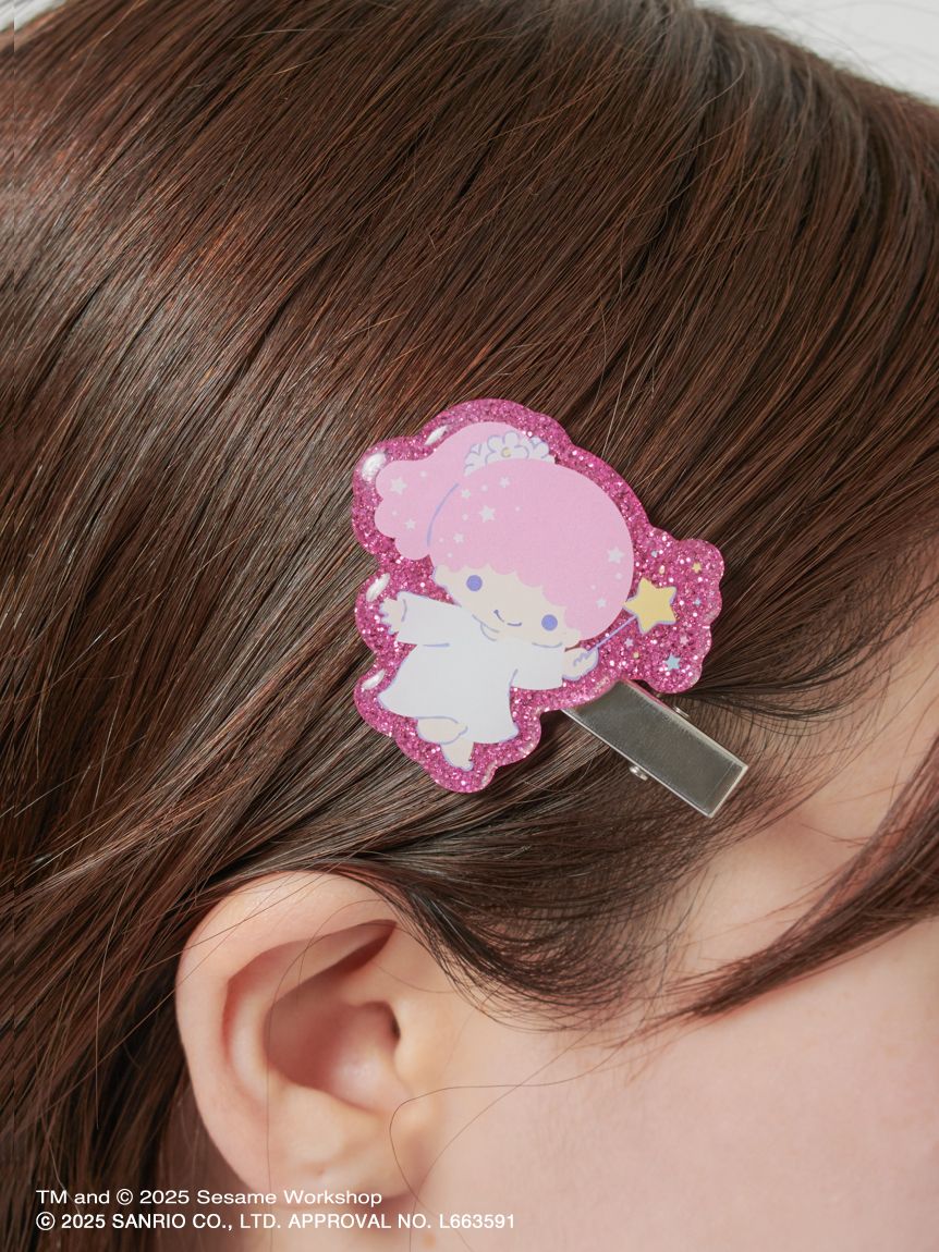 アビー×リトルツインスターズ】ラメアクリルヘアクリップセット(ヘア