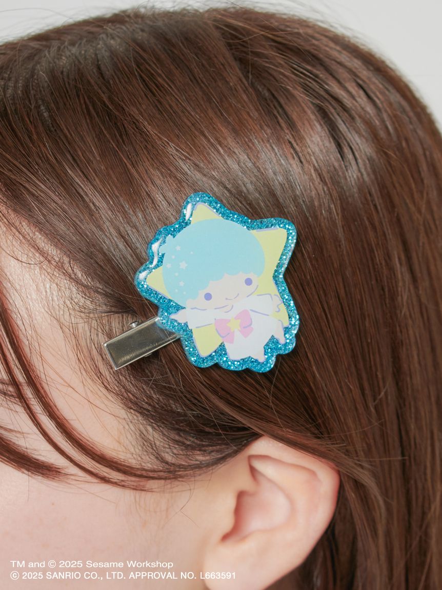 AVieさま専用 アビー×リトルツインスターズ】ラメアクリルヘアクリップセット(ヘア