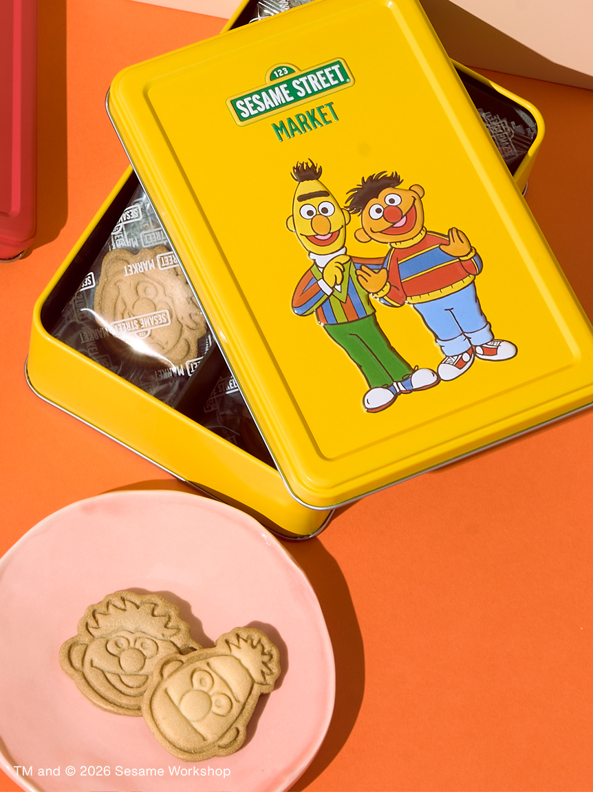 クッキー缶（アーニー＆バート）12枚入(お菓子・食品)｜SESAME STREET