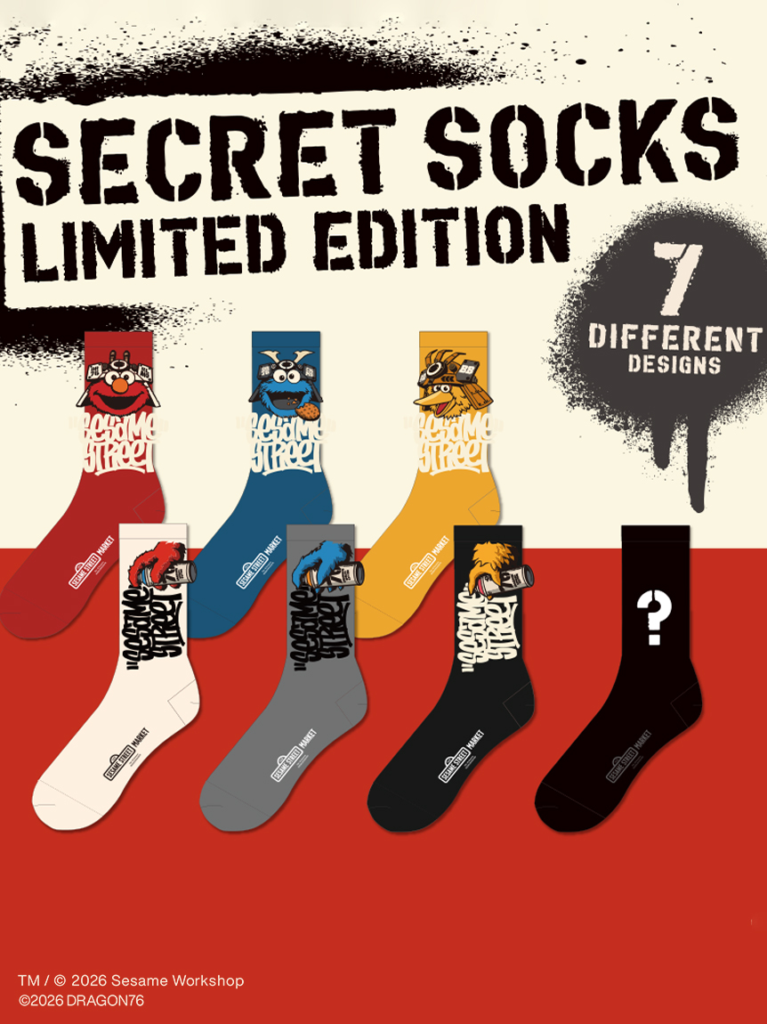 SESAME STREET MARKET×Dragon76】シークレットソックス(インナー・靴下