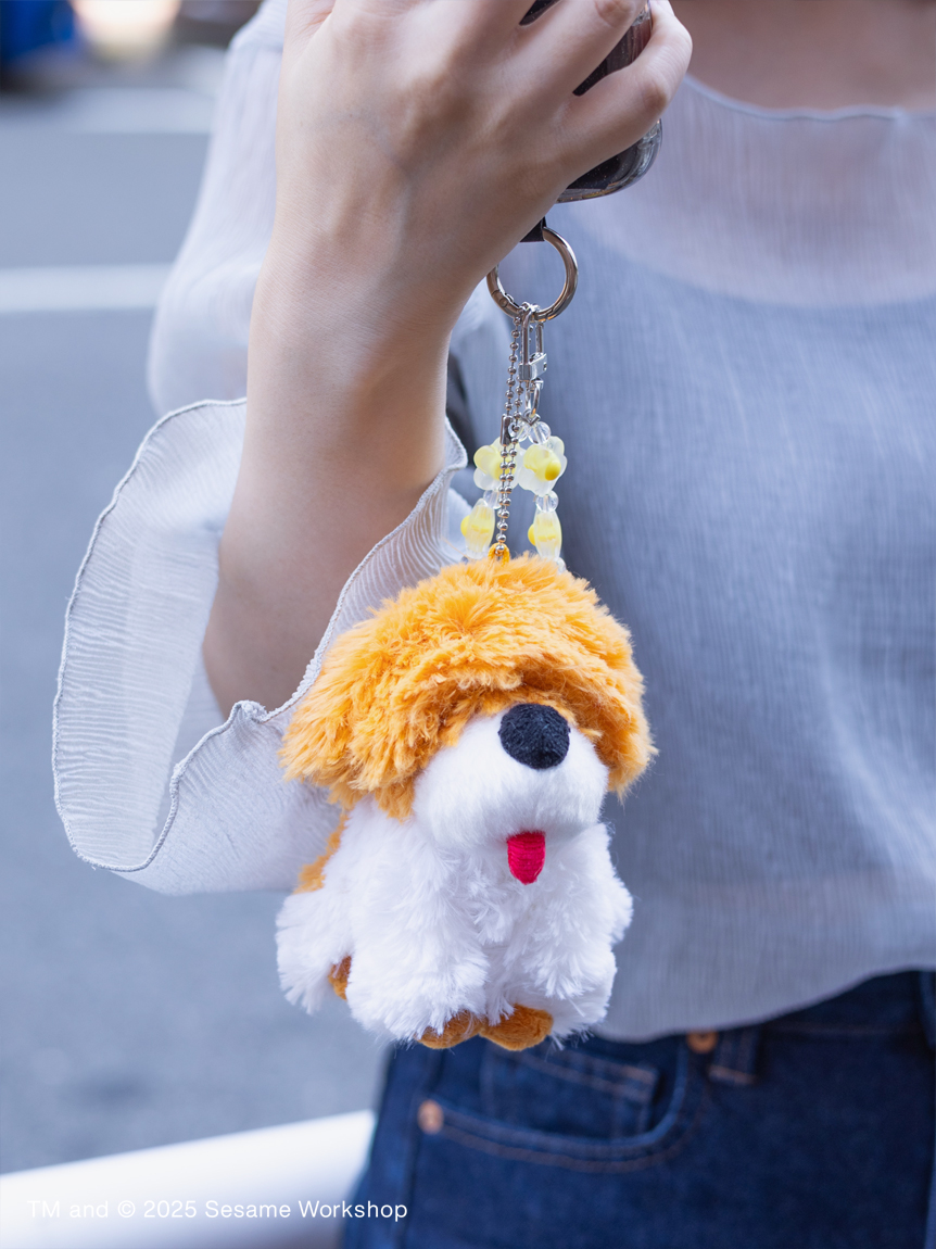 セサミストリート バークレーぬいぐるみ　アメリカ ぬいぐるみチャーム バークレー（キーケース/キーホルダー