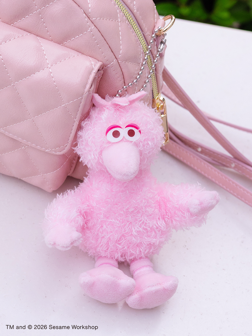 ぬいぐるみチャーム ビッグバード ピンク(ぬいチャーム)｜SESAME