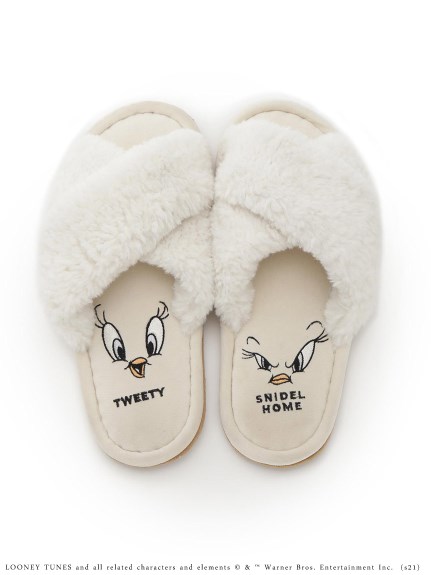 Tweety フェイスファースリッパ ルームシューズ スナイデルホーム Snidel スナイデル の通販サイト 公式