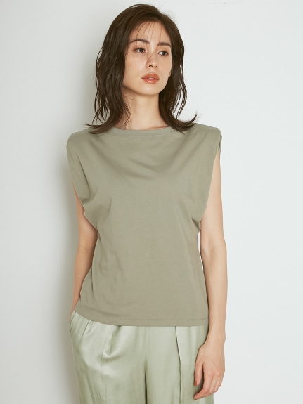 Sustainaショルダーパデットカットプルオーバー