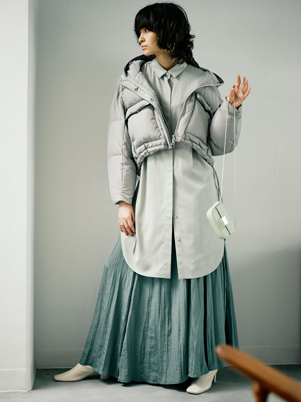 サテンロングシャツ シャツ ブラウス トップス Snidel スナイデル の通販サイト 公式