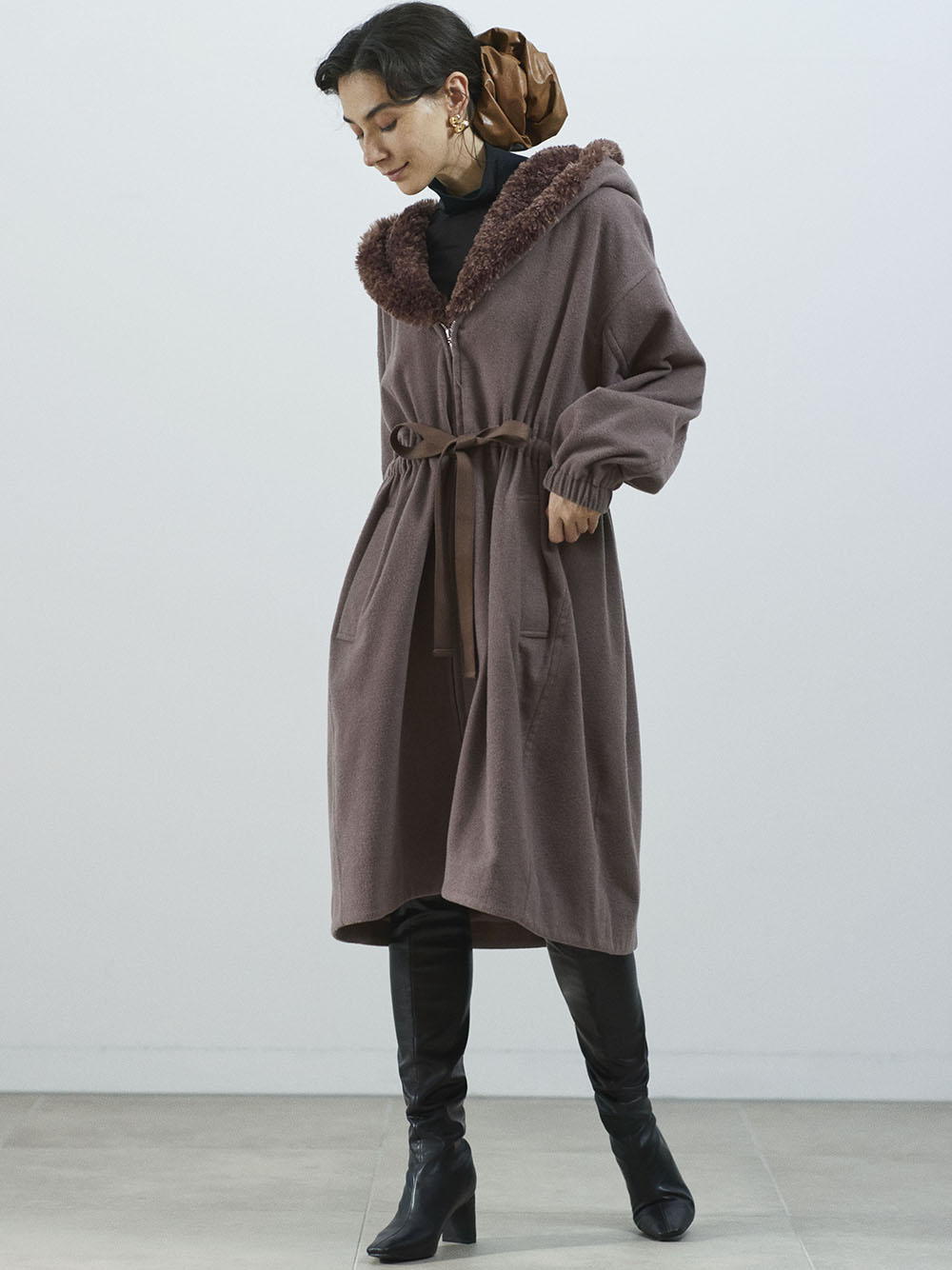 ロングレディモッズコート