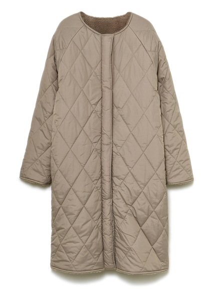 リバーシブルキルティングボアコート