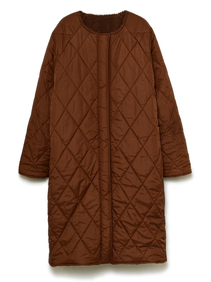 リバーシブルキルティングボアコート