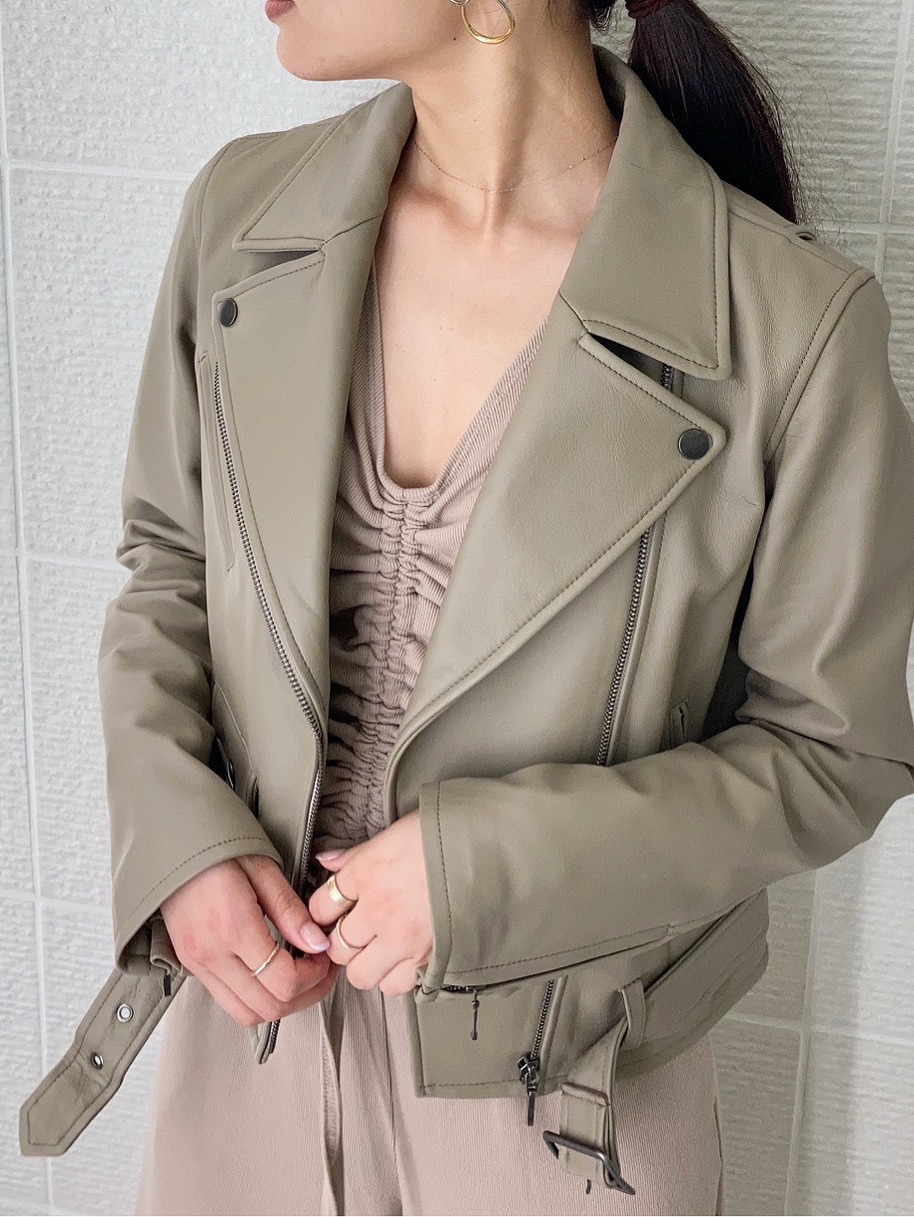 エコレザーライダースジャケット