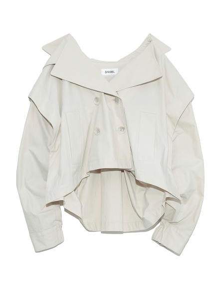 ショートトレンチブルゾン