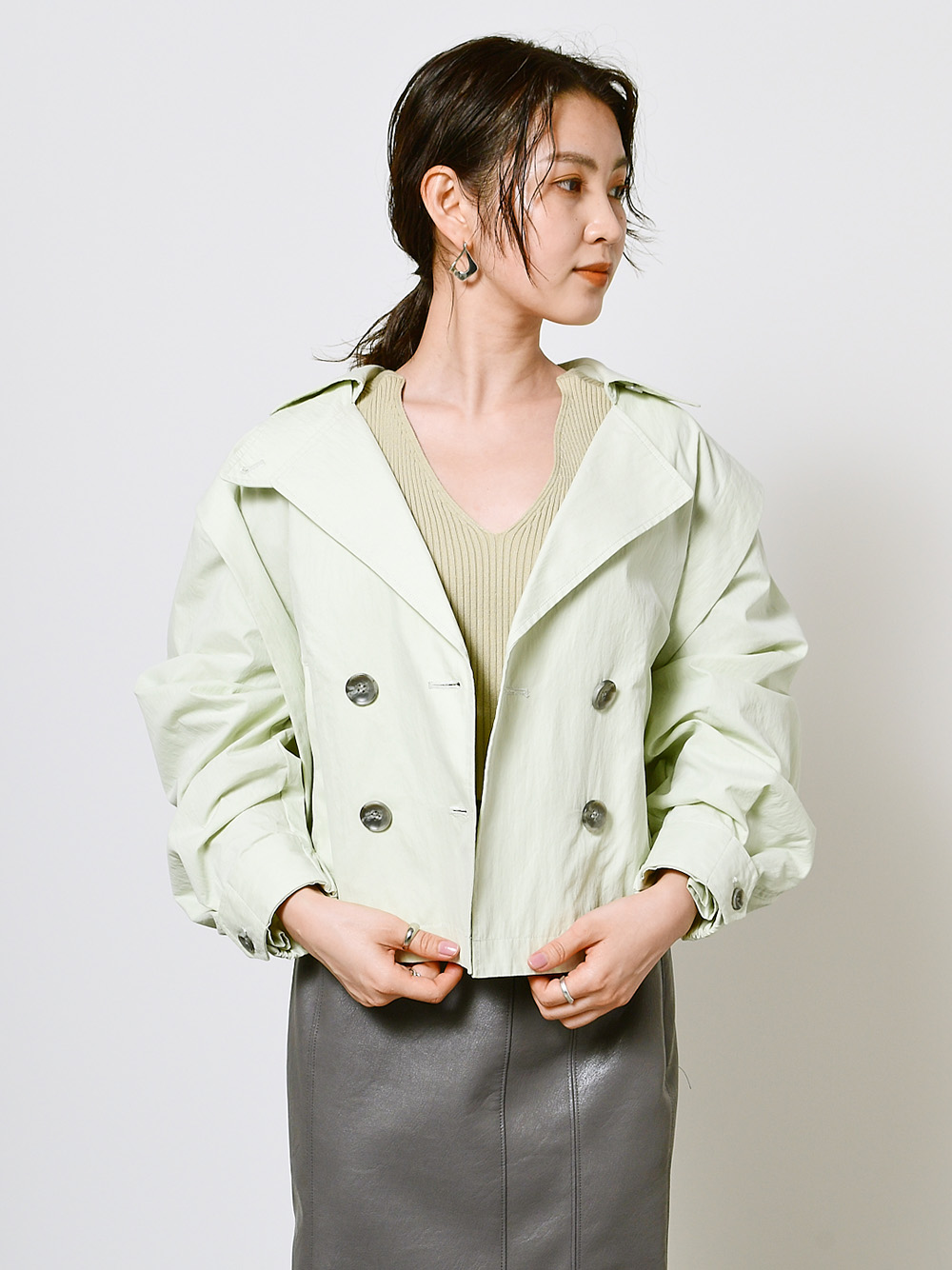 【snidel】美品 ショートトレンチ ジャケット スナイデル ショートトレンチジャケット