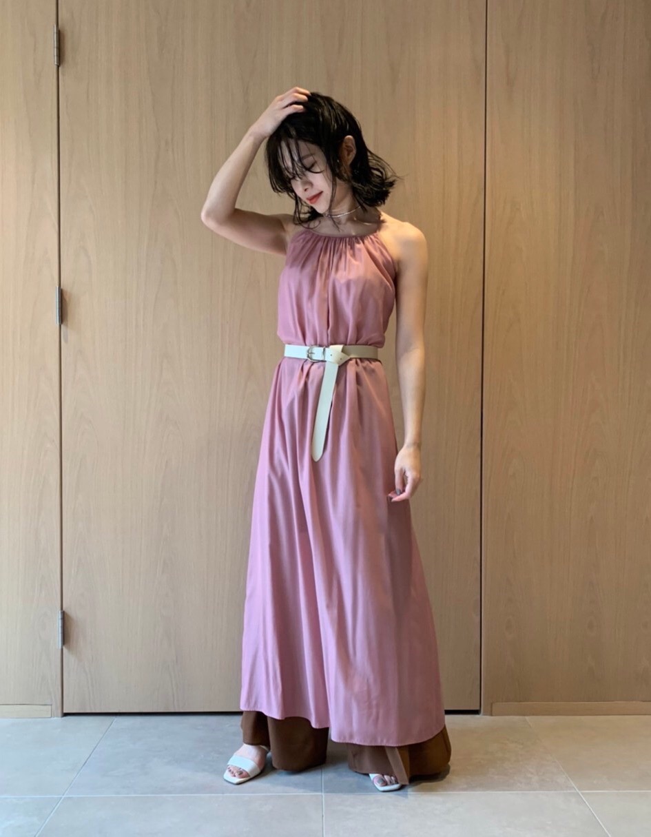 サテンキャミワンピース