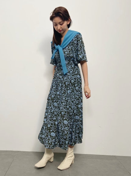 リバティフレアスリーブワンピース
