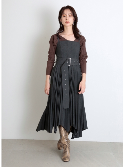 プリーツジャンパースカートワンピース マキシ ロングワンピース ワンピース Snidel スナイデル の通販サイト 公式