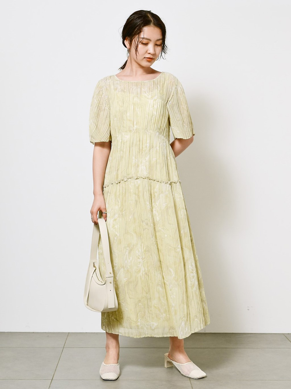 マーブルフラワープリーツワンピース マキシ ロングワンピース ワンピース Snidel スナイデル の通販サイト 公式