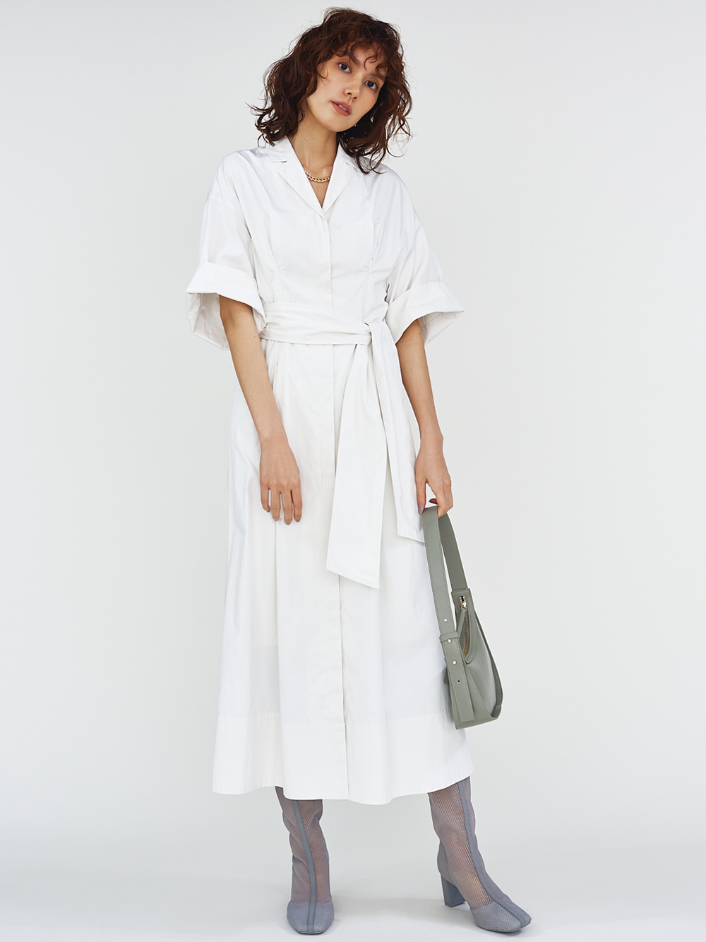 Sustainaワイドスリーブシャツワンピース