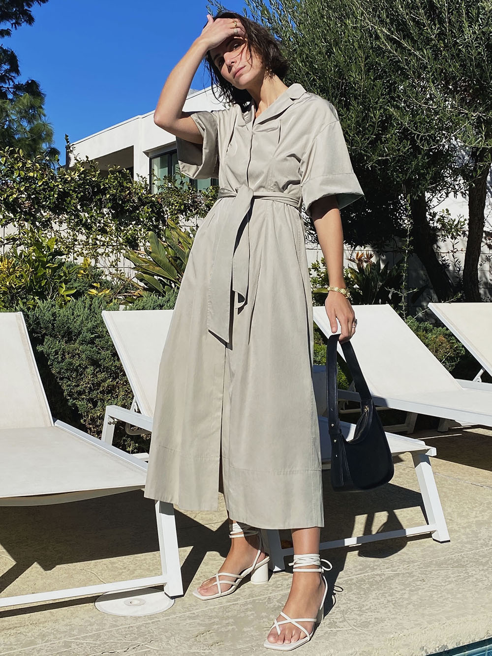 Sustainableワイドスリーブシャツワンピース マキシ ロングワンピース ワンピース Snidel スナイデル の通販サイト 公式