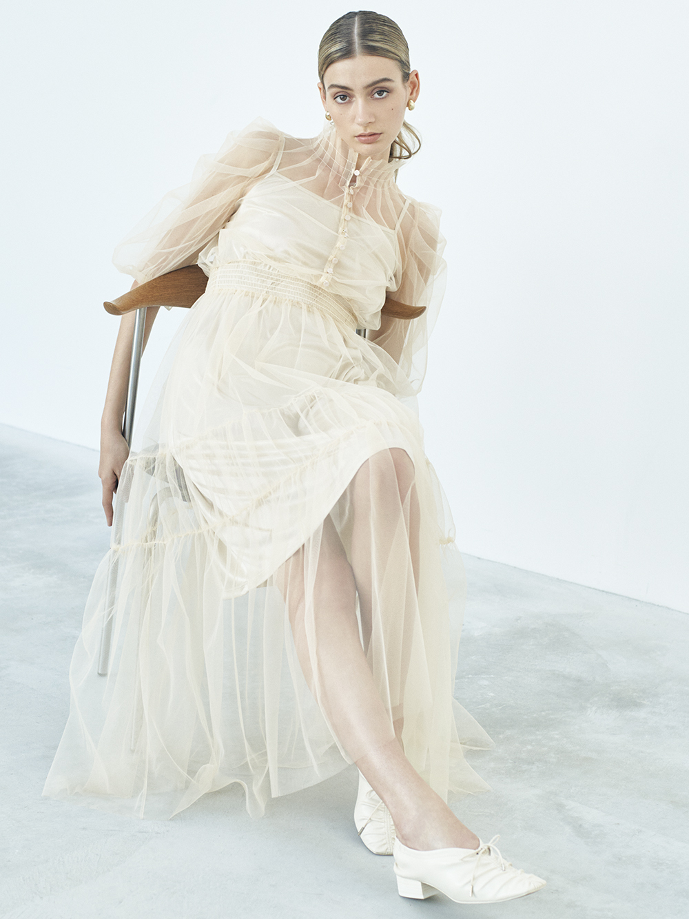 Sustainaチュールティアードドレス