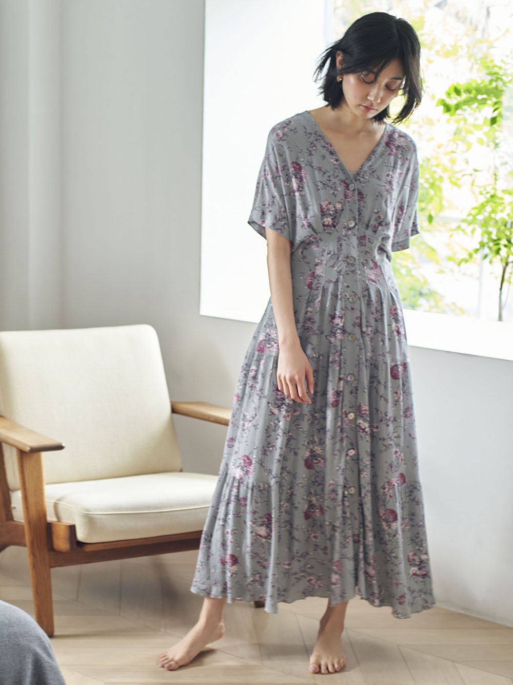 フロントボタンワンピース マキシ ロングワンピース ワンピース Snidel スナイデル の通販サイト 公式