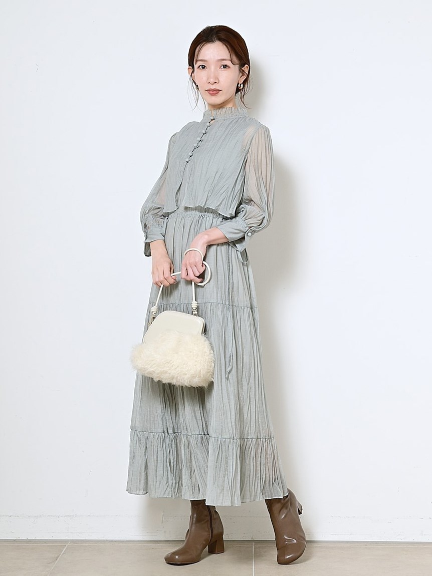 シアースリーブニットプルオーバーワッシャーワンピース マキシ ロングワンピース ワンピース Snidel スナイデル の通販サイト 公式